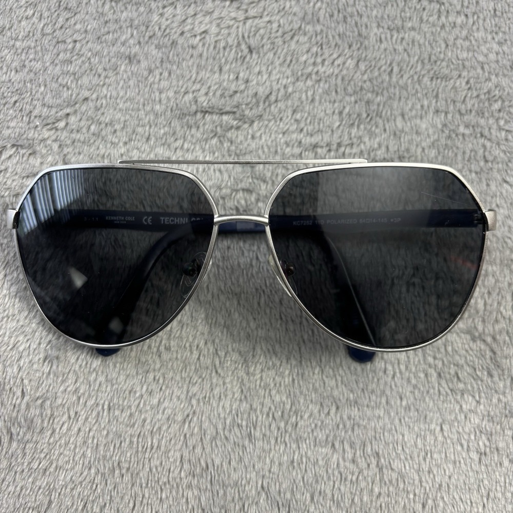 Kenneth Cole Sunglasses Techni-Cole 3-1.1 KC7252 11D Aviator Polarized 64-14-145